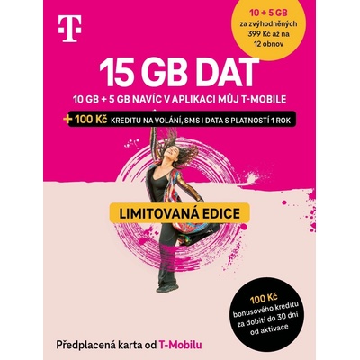 Twist SIM předplacená karta 15GB (10GB + 5GB ZDARMA) + 100 Kč kredit – Hledejceny.cz