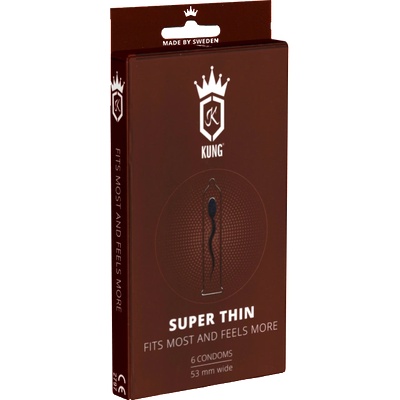 KUNG Single: Super Thin, 6 super thin condoms