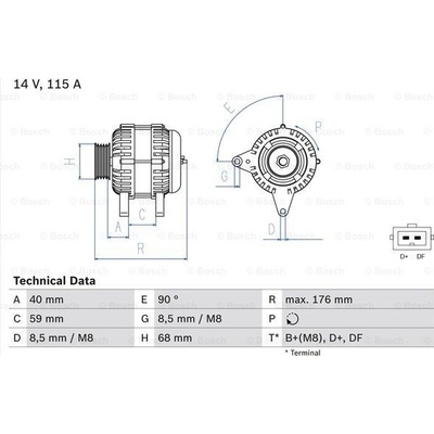 Generátor BOSCH 0 986 040 270 (0986040270)