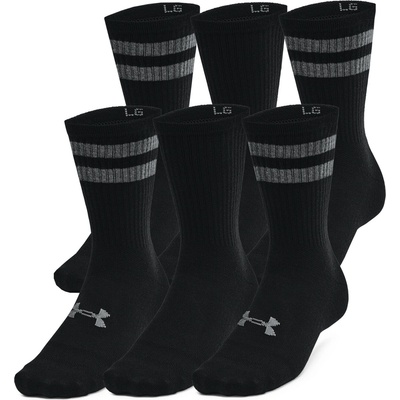 Under Armour ponožky Performance Tech 3pk Crew Black / Black / Jet Gray