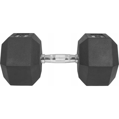 Gorilla Sports Potažené pogumované jednoruční činky s pevnou váhou 1 x 32,5 kg