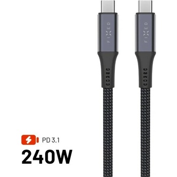 Fixed FIXDBP-CC2-GR USB-C/USB-C, PD 3.1, 240W, 2m, sivý