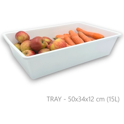 usporadejto.cz Tray organizér do skříní a spíží bílý 50 x 34 x 12 cm