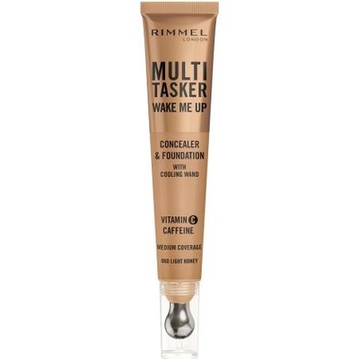 Rimmel Multi Tasker Wake Me Up Concealer & Foundation озаряващ коректор и фон дьо тен 20 ml нюанс 060 Light Honey