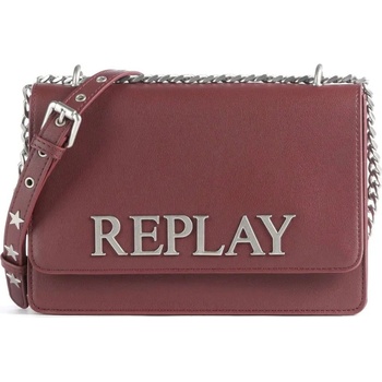 Replay crossbody kabelka na řetízku merlot červená