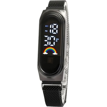 Nubi Дамски часовник NUBI Band, Метална каишка, Черен (M6-BLACK)