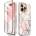 SUPCASE Дамски Калъф за iPhone 14 Pro, Supcase Iblsn Cosmo Marble, Розов (843439119161)