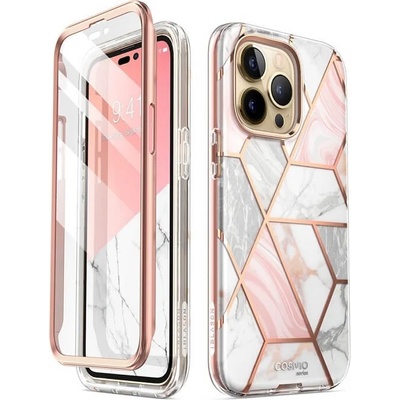 SUPCASE Дамски Калъф за iPhone 14 Pro, Supcase Iblsn Cosmo Marble, Розов (843439119161)
