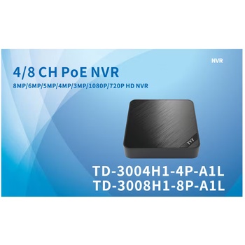 TVT NVR 8CH TD-3008H1-8P-A1L, 1xHDD, POE, no VGA (TD-3008H1-8P-A1L)