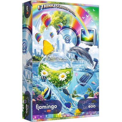 TREFL Flamingo Internetový chaos Y2K 600 dielov