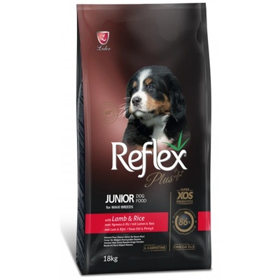 Reflex Plus Maxi Breed Puppy Dog Food with Lamb Rice - Пълноценна храна за подрастващи кученца от едри породи с агнешко и ориз 18 кг, Турция