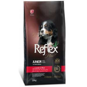LIDER Reflex Plus Maxi Breed Puppy Dog Food with Lamb Rice - Пълноценна храна за подрастващи кученца от едри породи с агнешко и ориз 18 кг, Турция
