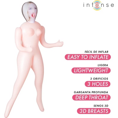 Надуваема кукла с три отвора и гърди, 145см. - Intense Dolls Ingrid (D-244840)