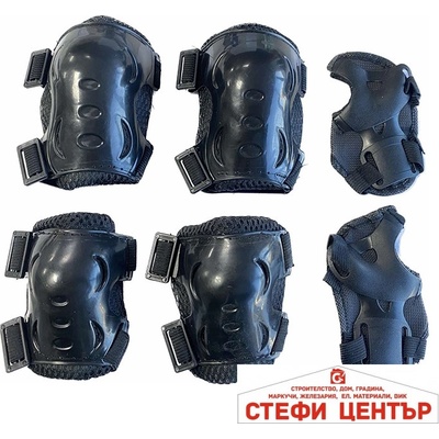 Paolo Детски наколенки РА424 - 6бр / к-т - ЧЕРНИ (72867)