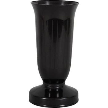 Váza hřbitovní KALICH těžká plastová d12x24cm černá