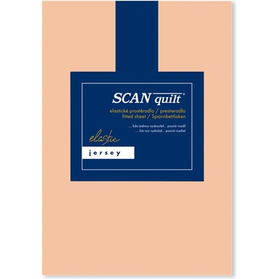 SCANquilt Prestieradlo Jersey Elastic Lycra lososové 180x200