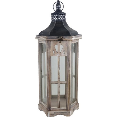 Dřevěná lucerna malá D6045/M – Zboží Dáma