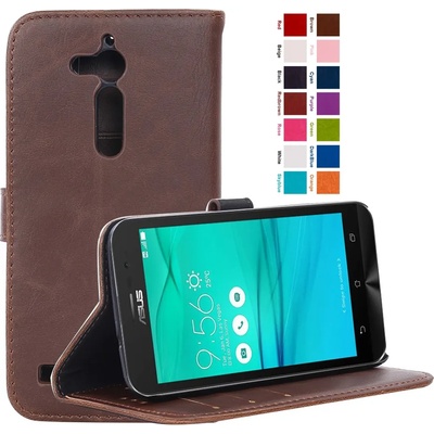ASUS Zenfone Go ZB500KL Wallet Кожен Калъф и Протектор