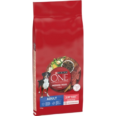 Purina ONE adult velká a střední hovězí rýže 12 kg