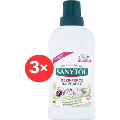 SANYTOL Dezinfekce na prádlo Aloe Vera 3 x 500 ml