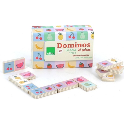 Vilac Drevené domino Ovocie a zelenina Sarah Betz