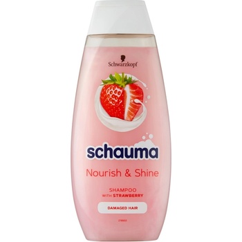 Schauma Nourish & Shine šampon Jahody banány a chia semínka 400 ml