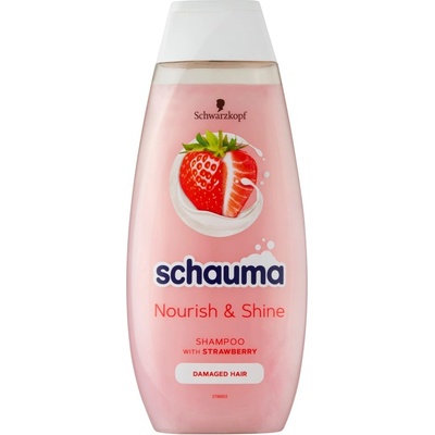 Schauma Nourish & Shine šampon Jahody banány a chia semínka 400 ml
