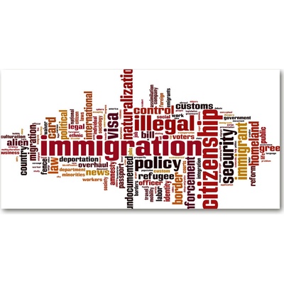 Foto obraz sklo tvrzené imigrácia 100x50 cm
