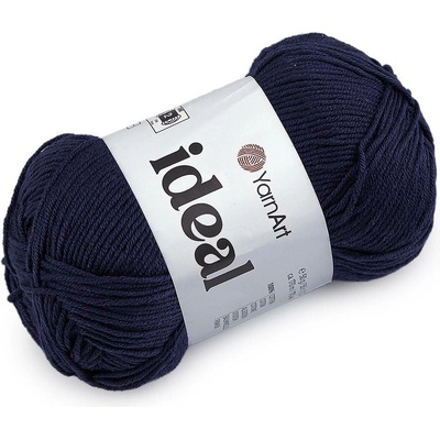 Bavlněná pletací příze Ideal 50 g Varianta: 15 (241) modrá tmavá, Balení: 1 ks 61627/160031/286134