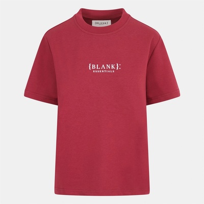 Blank Essentials Дамска тениска Blank Essentials Blank E Core Puff Print T-Shirt Ladies - Burgundy
