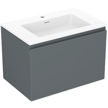 Mexen Orio шкаф за баня 70 см с мивка Otis, 1 чекмедже, графит мат/бял мат (91A10-07047-1-BF66-W18M01)