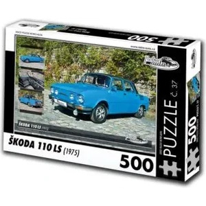 Retro cars - Puzzle Škoda 110 LS (1975) - 500 piese