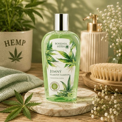 Bohemia Herbs Cannabis regenerační vlasový šampon s konopným olejem 250 ml