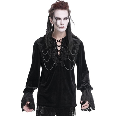Devil Fashion košele Black Gothic čierna