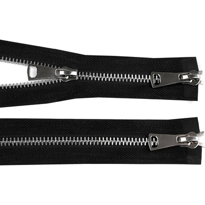 Zips kovový 5 mm deliteľný 2 jazdce/dvojcestný 80 cm
