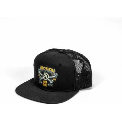 Meatfly шапка с козирка Crossbones Trucker Black Meatfly | Cheren | МЪЖЕ | ЕДИН РАЗМЕР