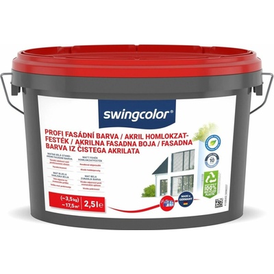 Swingcolor Fasádna farba profesionálna snehobiela 2,5 l