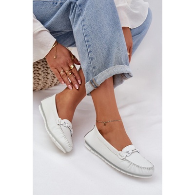 S. Barski Plné Kožené Mokasíny S Dekorací S.Barski šedá