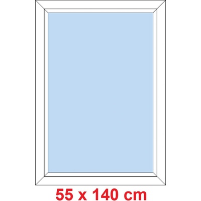 Soft Plastové okno 55x140 cm, FIX neotevíravé, Antracit struktura/bílá