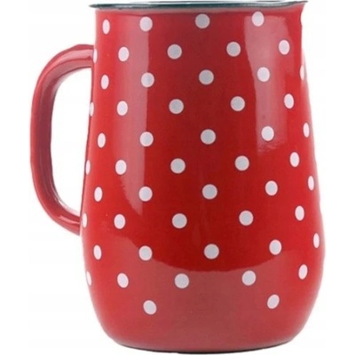 Belis Sfinx Smaltovaný džbán červený puntík dovoz 2500 ml