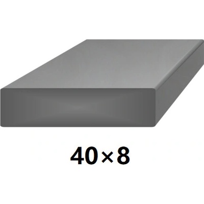 Plochá plná ocelová tyč 40x8 mm (pásovina), bez povrchové úpravy 6 m (J-P40x8-6)