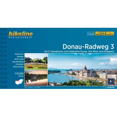 Esterbauer vydavatelství cykloprůvodce Donau 3 (Wien-Budapest) 1:75 t. německy