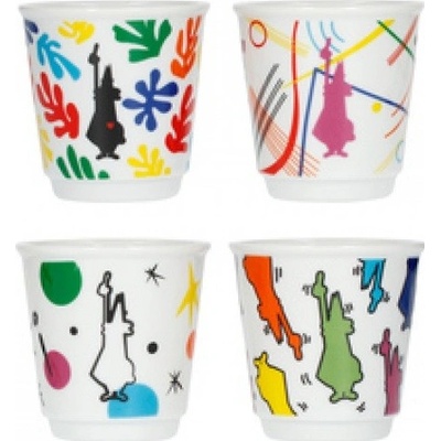 BIALETTI Arte porcelánové šálky na espresso 4 x 60 ml