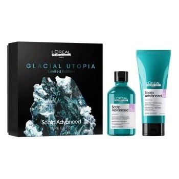 L'Oréal Professionnel Scalp Advanced Glacial Utopia Limited Edition подаръчен комплект: шампоан Scalp Advanced Anti-Discomfort 300 ml + шампоан Scalp Advanced Anti-Discomfort Professional Treatment 200 ml за жени