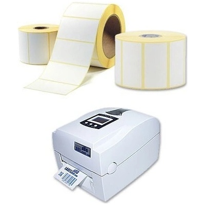 CDRmarket ETRL-T-RE-45X25 samolepiace etikety odnímatelné 45x25 mm, 2000ks, termo, role, biela