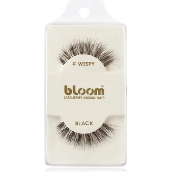 Bloom Natural изкуствени мигли от естествен косъм (Wispy, Black) 1 см