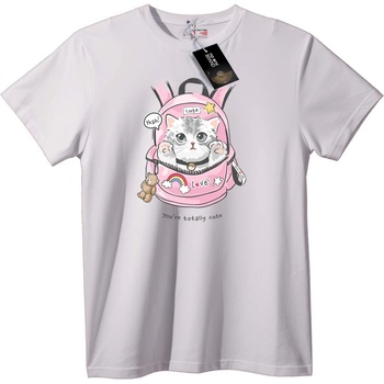 NOONEBRAND Тениска Сладко коте в розова раница - 2XL, Black