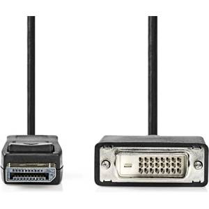 Nedis CCGL37200BK20 Displayport щепсел - DVI-D 24+1-пинов кабел 1080p, 2 м (CCGL37200BK20)