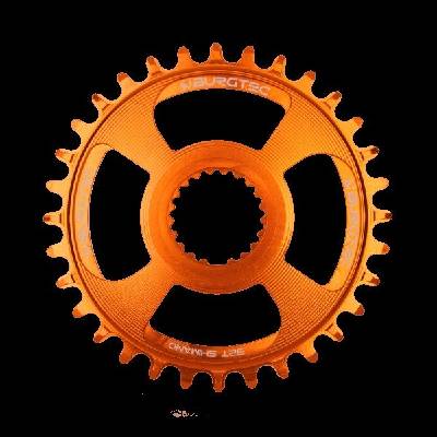 Плоча за курбел Burgtec Shimano Direct Mount thick thin 30T оранжев Iron Bro