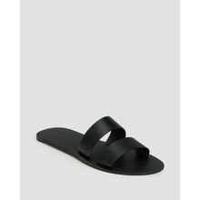 Manebi Leather Two Bands Sandals Canyon čierne